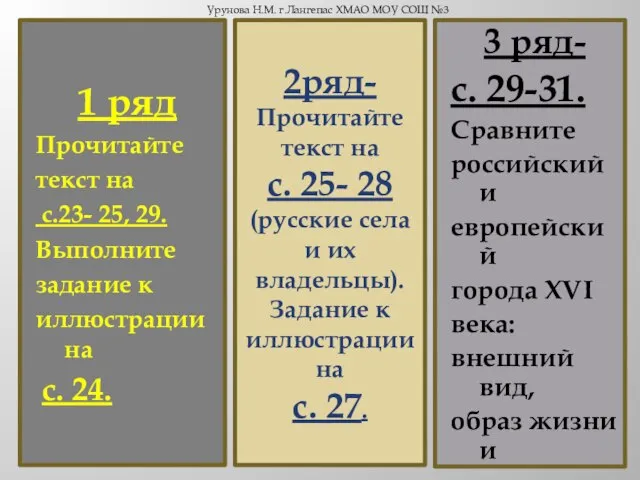 1 ряд Прочитайте текст на с.23- 25, 29. Выполните задание к