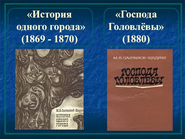 «Господа Головлёвы» (1880) «История одного города» (1869 - 1870)