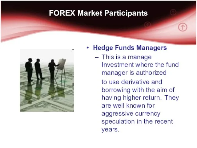 FOREX Market Participants Hedge Funds Managers This is a manage Investment