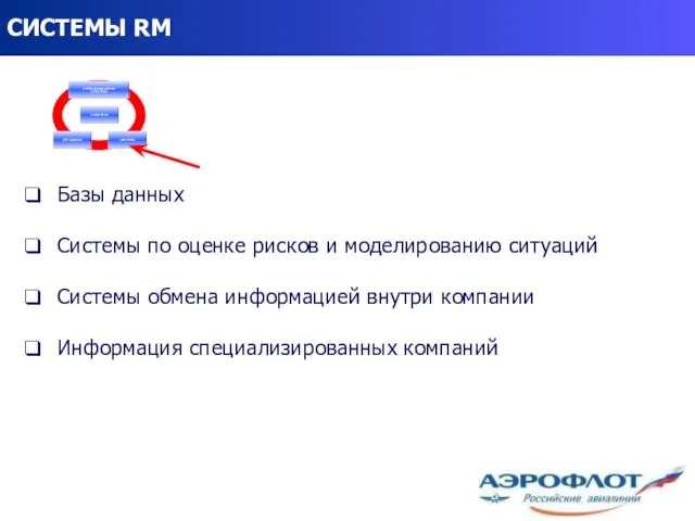 СИСТЕМЫ RM Базы данных Системы по оценке рисков и моделированию ситуаций