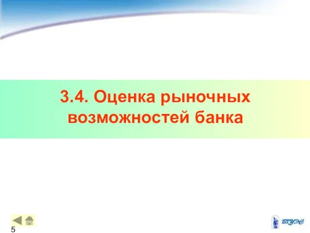 3.4. Оценка рыночных возможностей банка