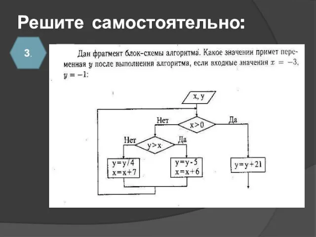 Решите самостоятельно: 3.