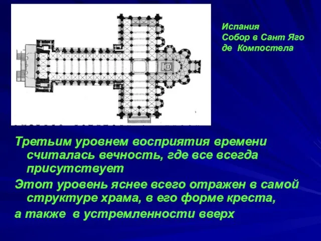 Испания Собор в Сант Яго де Компостела Третьим уровнем восприятия времени