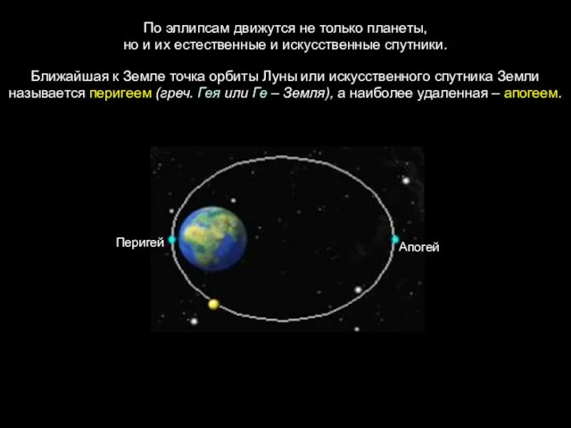 По эллипсам движутся не только планеты, но и их естественные и