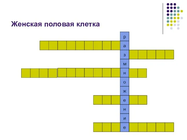 Женская половая клетка и н е