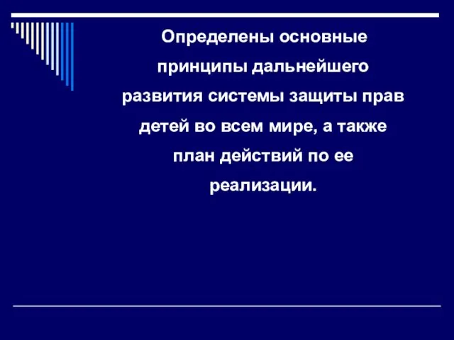 Определены основные принципы дальнейшего развития системы защиты прав детей во всем