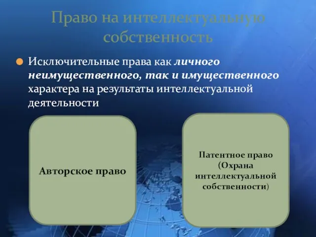 Исключительные права как личного неимущественного, так и имущественного характера на результаты