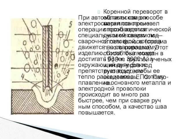 Коренной переворот в области сварки металлов произвел способ автоматической дуговой сварки