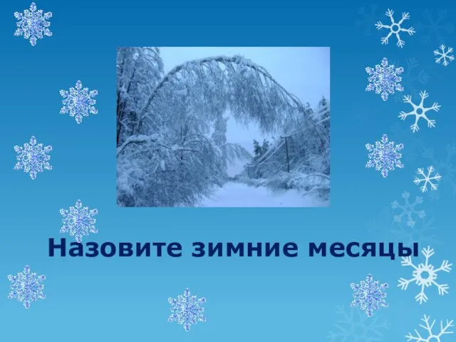 Назовите зимние месяцы