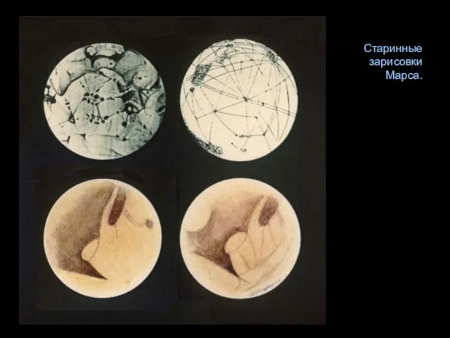 Старинные зарисовки Марса.