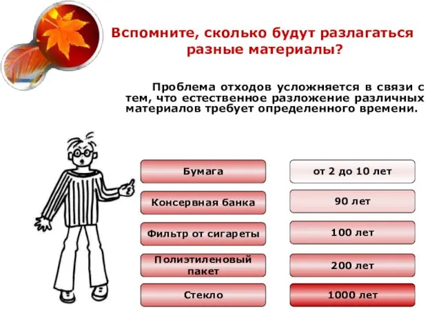 Вспомните, сколько будут разлагаться разные материалы? Проблема отходов усложняется в связи