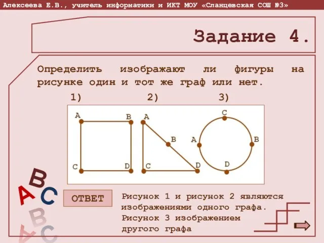 Задание 4. Определить изображают ли фигуры на рисунке один и тот