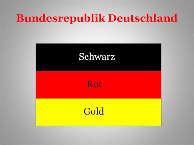 Bundesrepublik Deutschland Schwarz Rot Gold