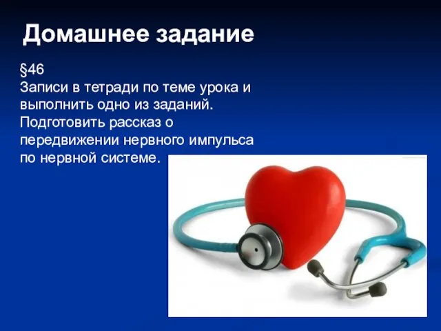 Домашнее задание §46 Записи в тетради по теме урока и выполнить