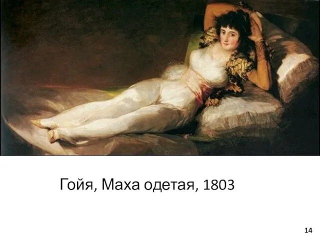 Гойя, Маха одетая, 1803