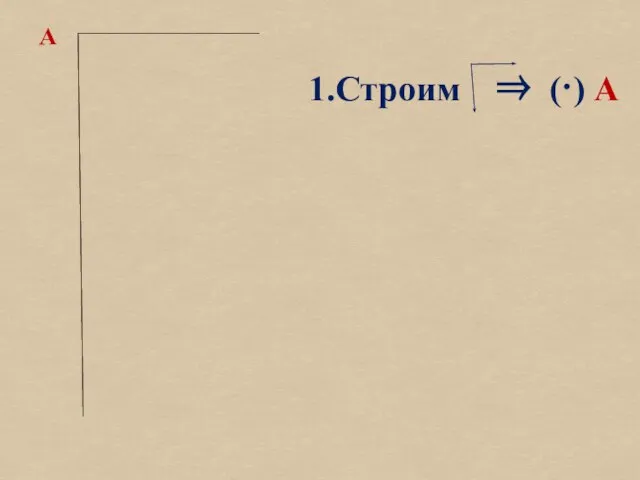 А 1.Строим  (·) А