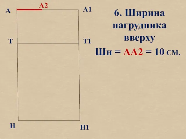 А А1 Т Н Т1 Н1 6. Ширина нагрудника вверху Шн