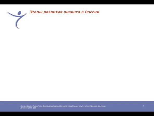 Презентация:«Лизинг как форма кредитования бизнеса: зарубежный опыт и отечественная практика» 28