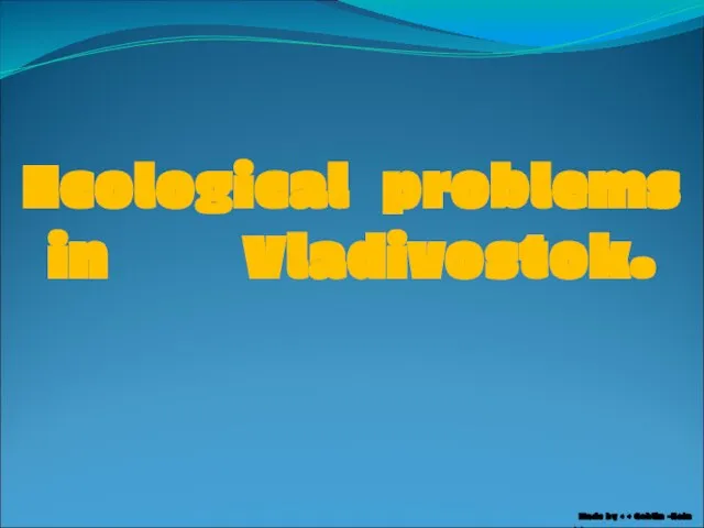 Ecological problems in Vladivostok. Made by >