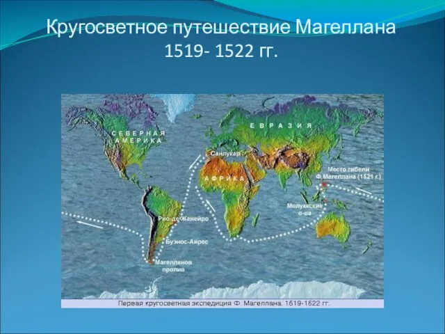 Кругосветное путешествие Магеллана 1519- 1522 гг.