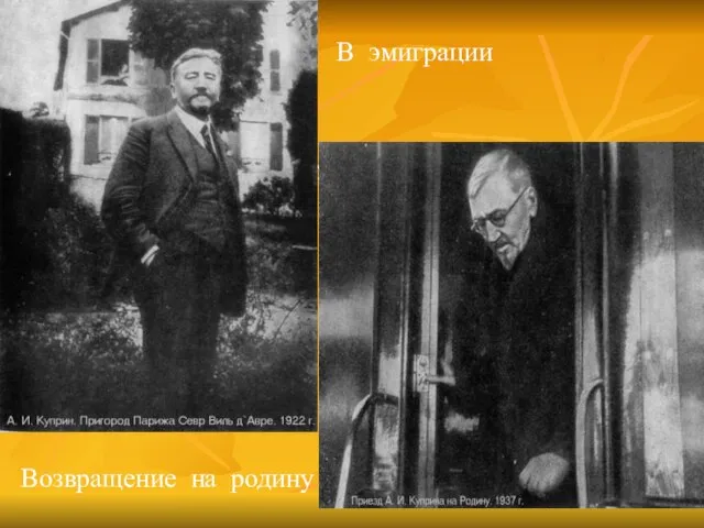 А. И. Куприн. Пригород Парижа Севр Виль Д' Авре. 1922 г. Возвращение на родину В эмиграции