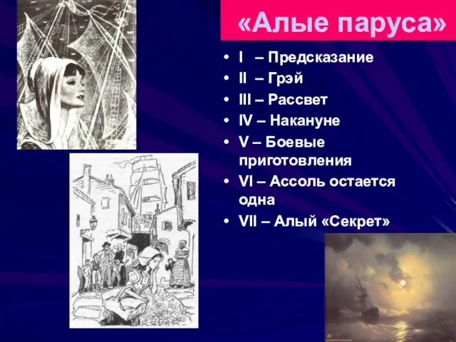 «Алые паруса» I – Предсказание II – Грэй III – Рассвет