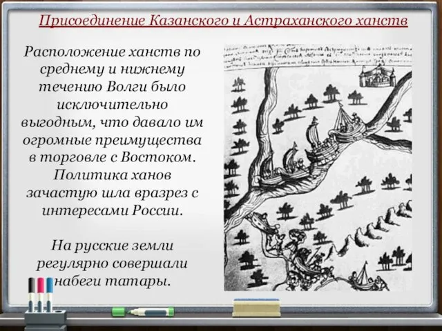 Расположение ханств по среднему и нижнему течению Волги было исключительно выгодным,