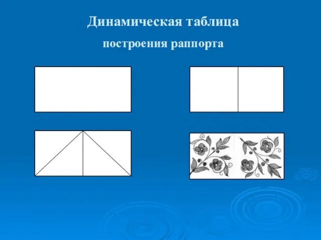 Динамическая таблица построения раппорта