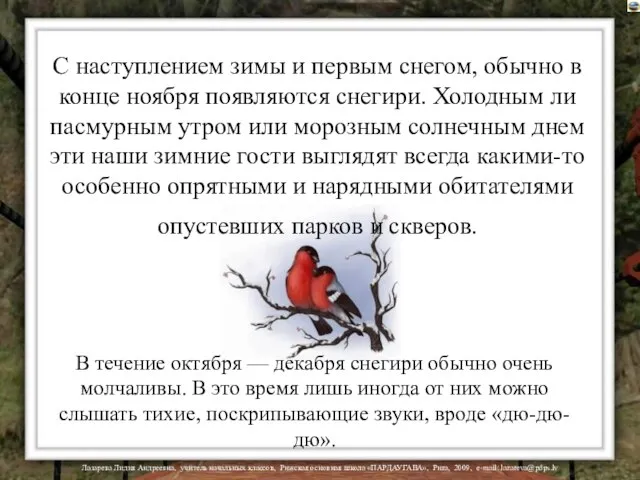 С наступлением зимы и первым снегом, обычно в конце ноября появляются