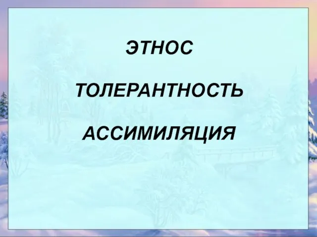 ЭТНОС ТОЛЕРАНТНОСТЬ АССИМИЛЯЦИЯ