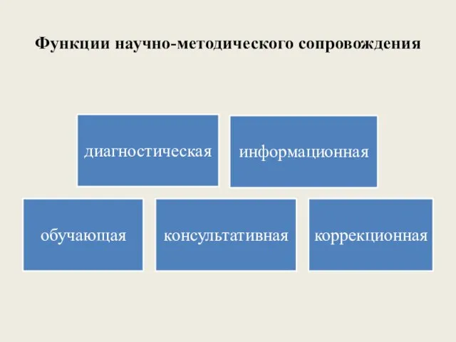 Функции научно-методического сопровождения