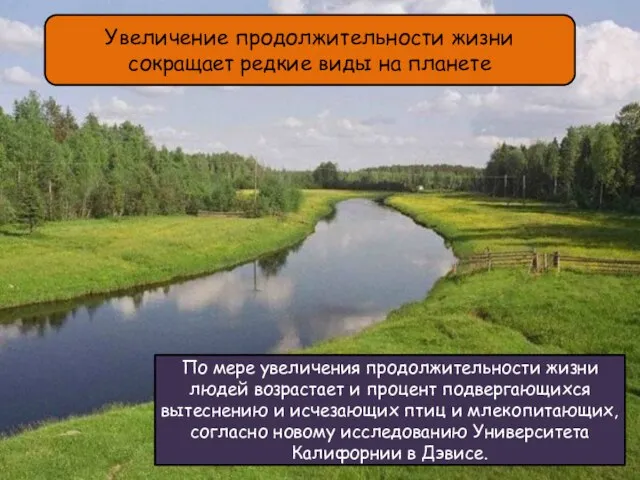 Увеличение продолжительности жизни сокращает редкие виды на планете По мере увеличения