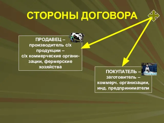 СТОРОНЫ ДОГОВОРА ПРОДАВЕЦ – производитель с/х продукции – с/х коммерческие органи-