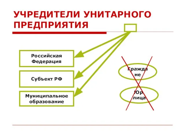 УЧРЕДИТЕЛИ УНИТАРНОГО ПРЕДПРИЯТИЯ Субъект РФ Российская Федерация Муниципальное образование Граждане Юр. лица