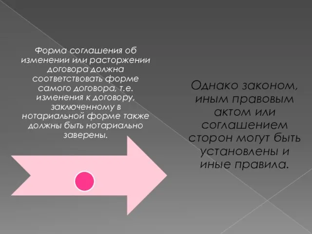 Однако законом, иным правовым актом или соглашением сторон могут быть установлены и иные правила.