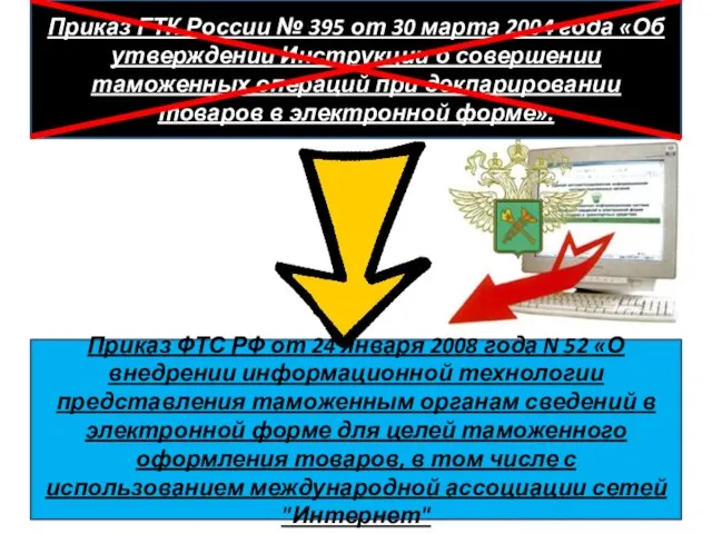 Приказ ГТК России № 395 от 30 марта 2004 года «Об