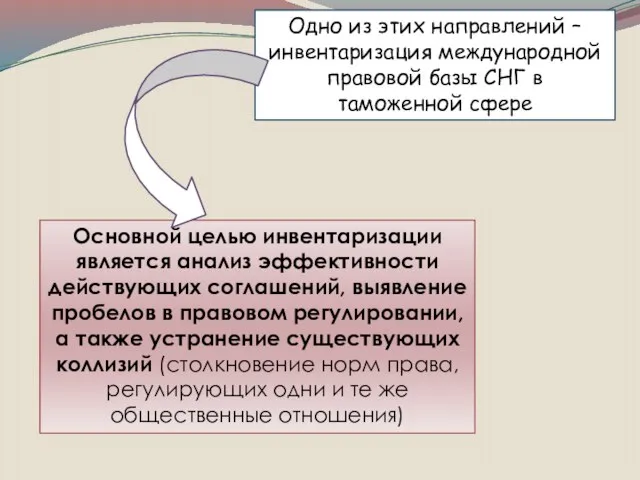 Одно из этих направлений – инвентаризация международной правовой базы СНГ в