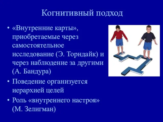 Когнитивный подход «Внутренние карты», приобретаемые через самостоятельное исследование (Э. Торндайк) и