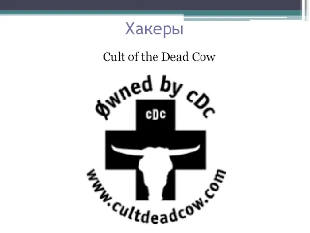 Хакеры Cult of the Dead Cow