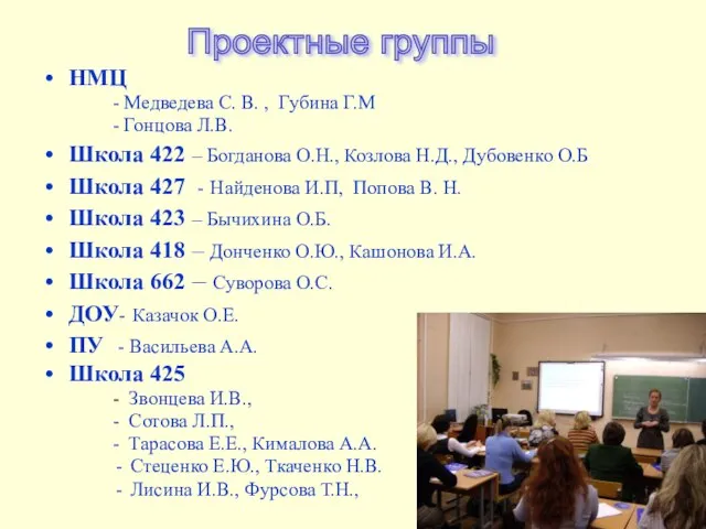 НМЦ - Медведева С. В. , Губина Г.М - Гонцова Л.В.