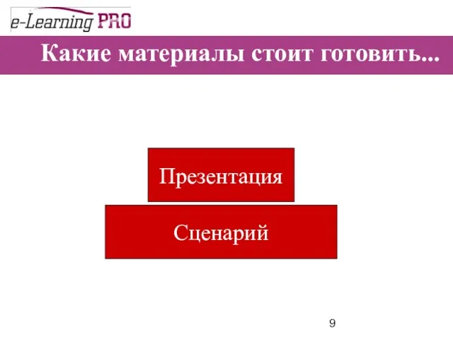 Какие материалы стоит готовить... Сценарий Презентация