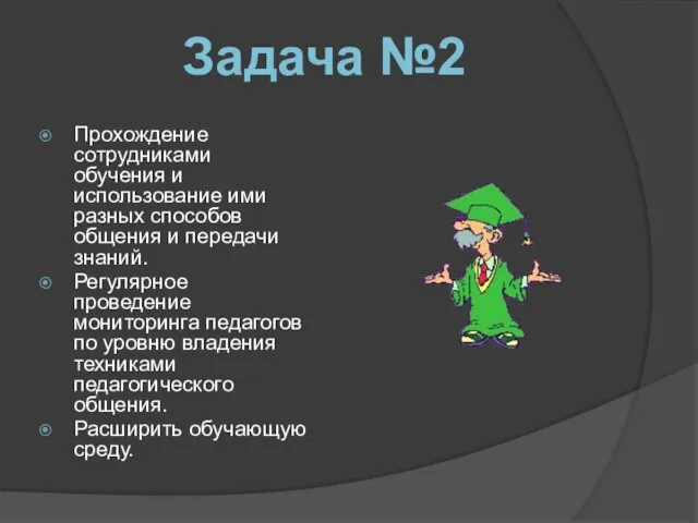 Прохождение сотрудниками обучения и использование ими разных способов общения и передачи