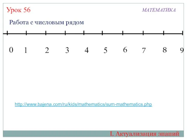 Урок 56 МАТЕМАТИКА 1 3 2 4 5 7 6 8