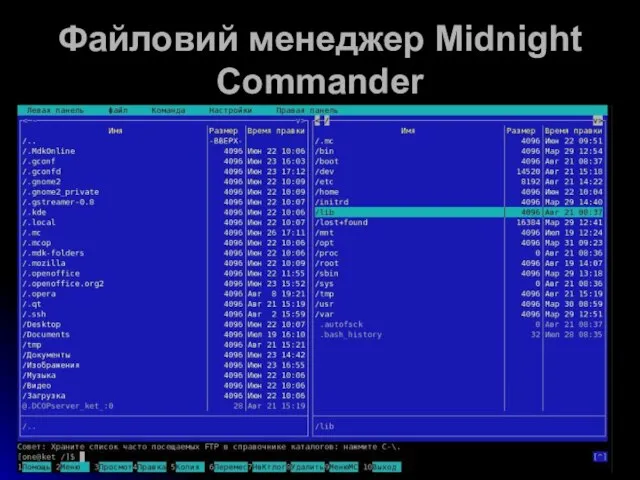 Файловий менеджер Midnight Commander