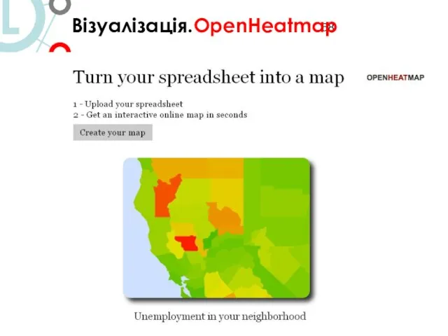 How OpenHeatMap can help journalists http://www.youtube.com/watch?v=vxnxe9T7mMw How to visualize the UK