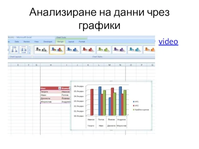 Анализиране на данни чрез графики video