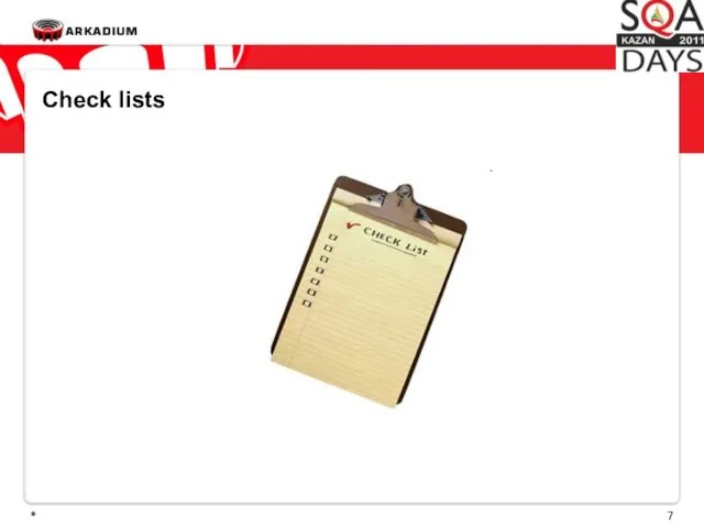 * Check lists