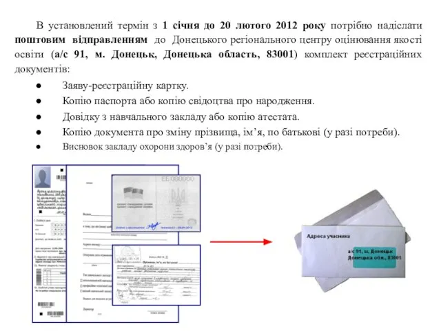 В установлений термін з 1 січня до 20 лютого 2012 року