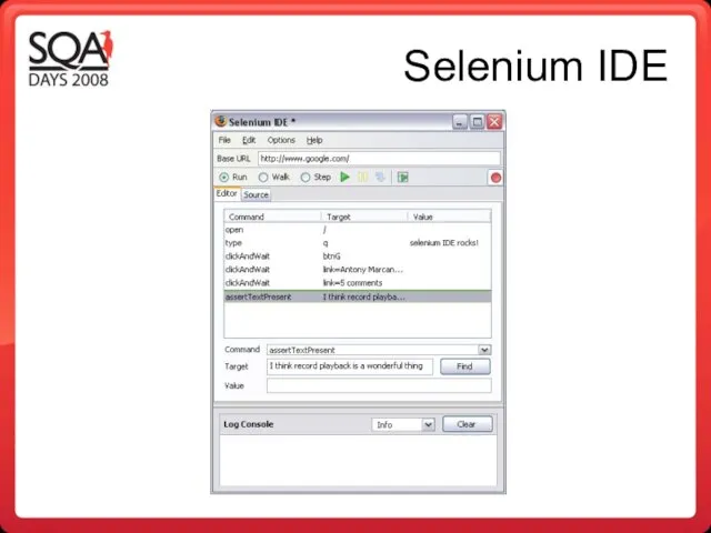 Selenium IDE