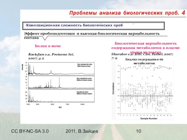 CC BY-NC-SA 3.0 2011, В.Зайцев Композиционная сложность биологических проб 4 Эффект